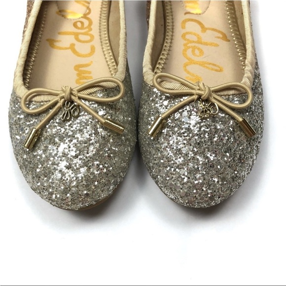 Sam Edelman Felicia Gradient Silver/Gold Girls Ballet Flat size 13 - Picture 4 of 9